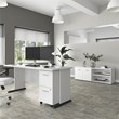 Pemberly Row Modern 72W Computer Desk in White - Engineered Wood