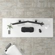 Pemberly Row Modern 72W Computer Desk in White - Engineered Wood