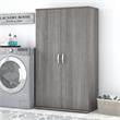 Pemberley Row Engineered Wood Platinum Gray Linen Cabinet Tall 36