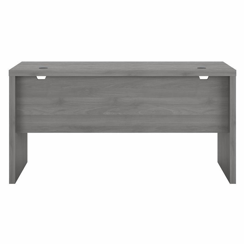 Pemberly Row 60W Credenza Desk in Modern Gray - Engineered Wood