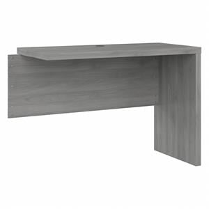 Pemberly Row 42W Desk Return/Bridge in Modern Gray - Engineered Wood