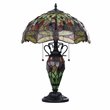 Pemberly Row 3-Light Empress Double Lit Table Lamp in Dark Bronze