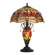 Pemberly Row 3-Light Empress Double Lit Table Lamp in Dark Bronze