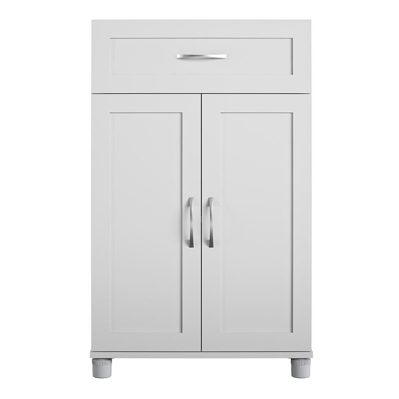 Pemberly Row Modern 2 Door/1 Drawer Base Cabinet in Dove Gray