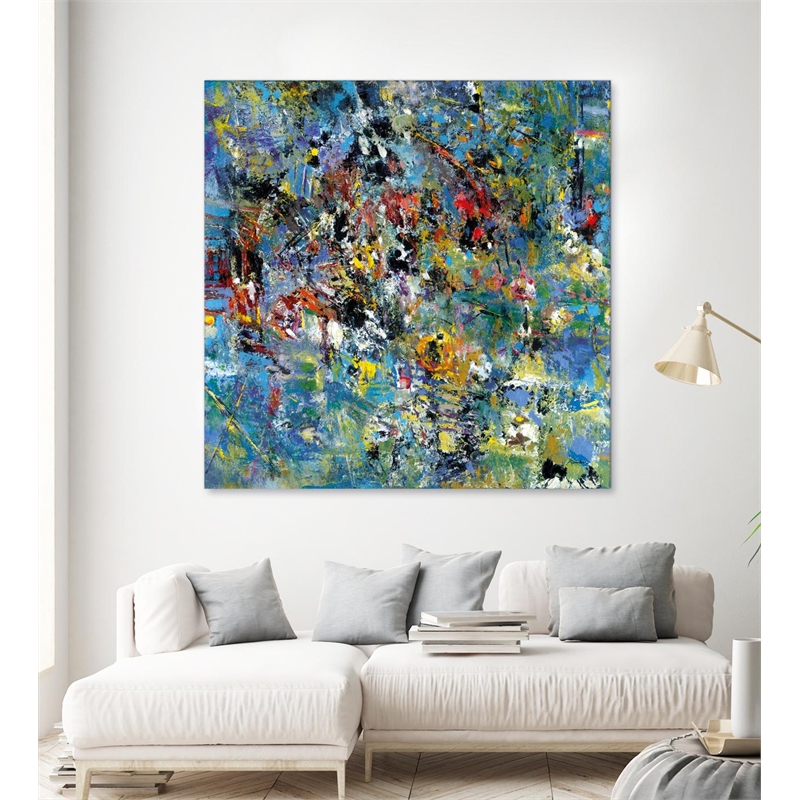 Pemberly Row 84x84 Carpe Diem 2 Fine Art Giant Canvas Print in Yellow