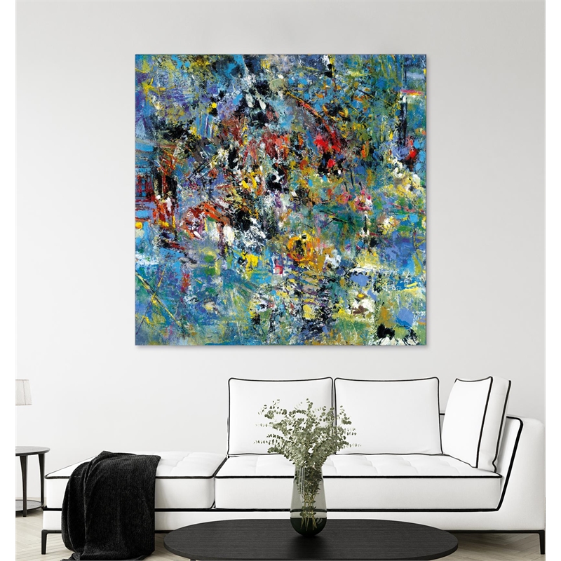 Pemberly Row 84x84 Carpe Diem 2 Fine Art Giant Canvas Print in Yellow