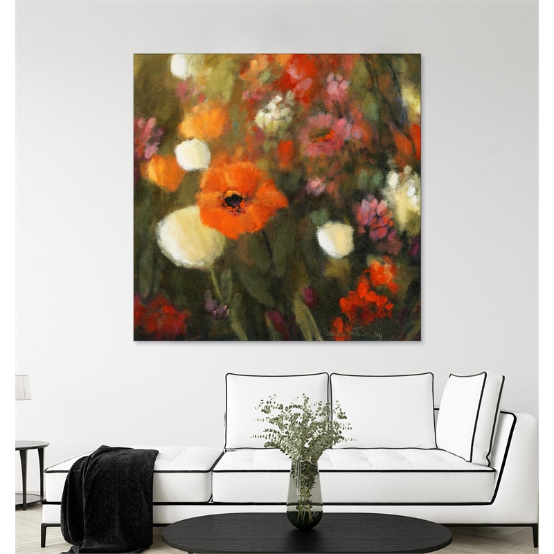 Pemberly Row 84x84 Prairie fleurie Fine Art Giant Canvas Print in Green