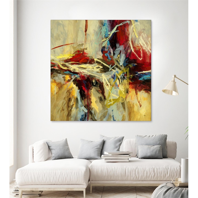 Pemberly Row 84x84 Edge Fine Art Giant Canvas Print in Yellow