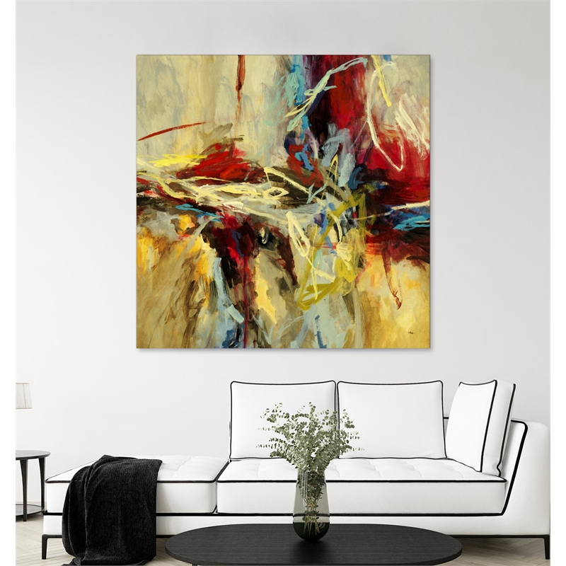 Pemberly Row 84x84 Edge Fine Art Giant Canvas Print in Yellow
