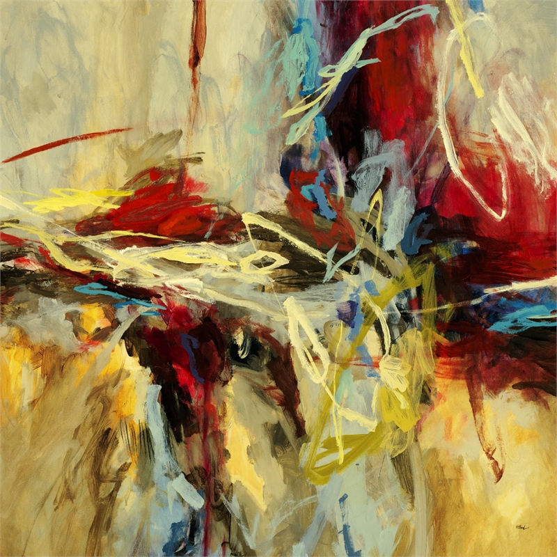 Pemberly Row 84x84 Edge Fine Art Giant Canvas Print in Yellow