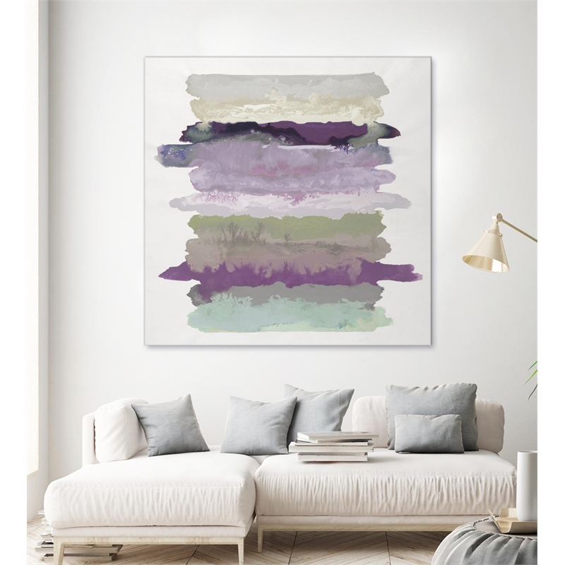 Pemberly Row 72x72 Flowing Energy Fine Art Giant Canvas Print in Multi-Color