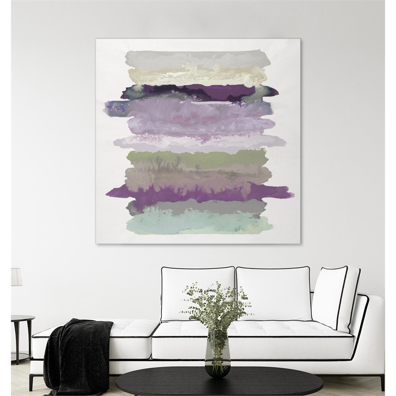 Pemberly Row 72x72 Flowing Energy Fine Art Giant Canvas Print in Multi-Color