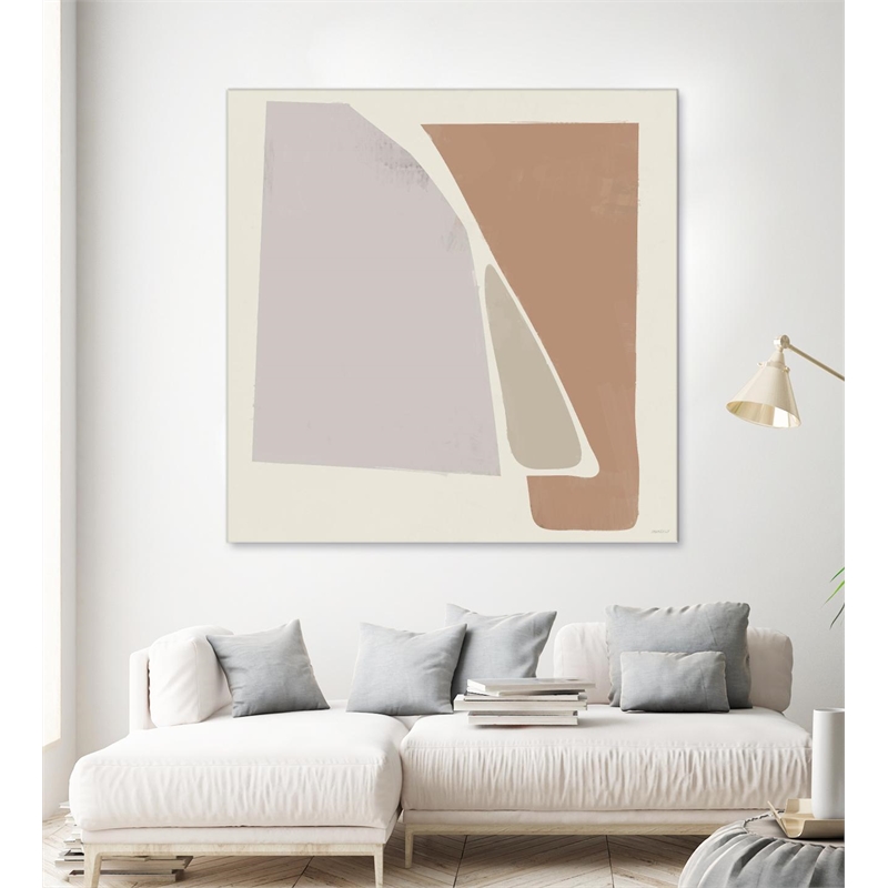 Pemberly Row 72x72 Machine Abstract Fine Art Giant Canvas Print in Multi-Color