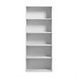 Pemberly Row Tall 5 Shelf Bookcase in White - Engineered Wood