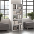 Pemberly Row Tall 5 Shelf Bookcase in White - Engineered Wood