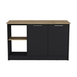 Pemberly Row Modern Engineered Wood Kitchen Island in Multi-Color