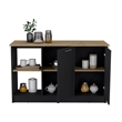 Pemberly Row Modern Engineered Wood Kitchen Island in Multi-Color