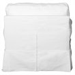 Pemberly Row Modern Fabric Slipcovered T-Cushion Chair in White
