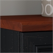 Pemberly Row Small Storage Cabinet with Doors in Antique Black - Engineered Wood