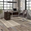 Pemberly Row 3 Drawer Mobile File Cabinet in Black Walnut - Engineered Wood