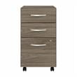 Pemberly Row 3 Drawer Mobile File Cabinet in Modern Hickory - Engineered Wood