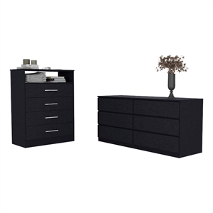 Pemberly Row 2 Piece Bedroom Set Multi-Color Engineered Wood
