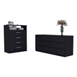 Pemberly Row 2 Piece Bedroom Set Multi-Color Engineered Wood