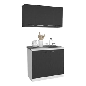 Pemberly Row 2 Piece Kitchen Set Multi-Color Engineered Wood