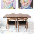 Pemberly Row Dining Room & Kitchen Solid Wood Walnut Table and Chair Set of 4