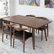 Pemberly Row Dining Room & Kitchen Solid Wood Walnut Table and Chair Set of 4