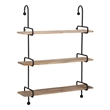 Pemberly Row Modern / Contemporary Metal Wall Shelves in Black