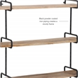 Pemberly Row Modern / Contemporary Metal Wall Shelves in Black