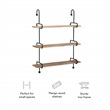 Pemberly Row Modern / Contemporary Metal Wall Shelves in Black