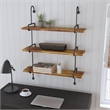 Pemberly Row Modern / Contemporary Metal Wall Shelves in Black