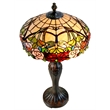 Pemberly Row Contemporary Resin Rose Table Lamp in Multi-Color