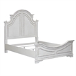 Pemberley Row Wood White King Panel Bed Rectangular Bolt-On Rail System 68