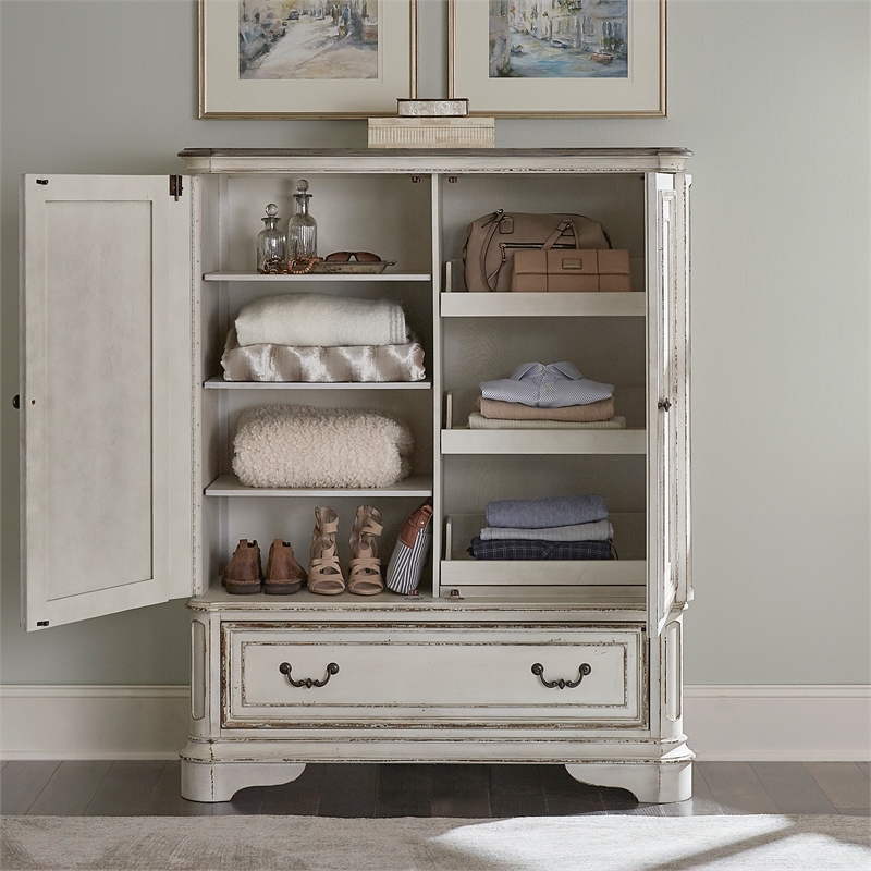Pemberly Row Modern / Contemporary Magnolia Manor White Door Chest