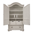 Pemberley Row Wood White Armoire Rectangular Adjustable Shelving 82