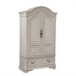 Pemberley Row Wood White Armoire Rectangular Adjustable Shelving 82