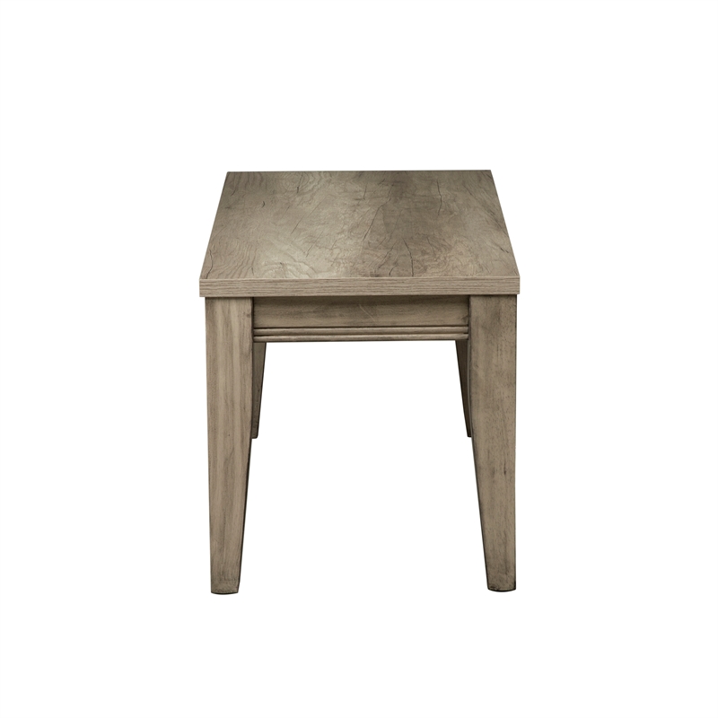 Pemberly Row Contemporary Transitional Light Brown Bench (RTA)