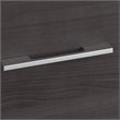 Pemberly Row 36W Bookcase Hutch in Storm Gray - Engineered Wood