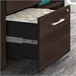 Pemberly Row Low Storage Cabinet with Drawers in Black Walnut - Engineered Wood