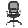 Pemberly Row Executive High Back Chair in Black Bonded Leather Seat