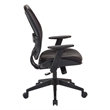 Pemberly Row Executive High Back Chair in Black Bonded Leather Seat