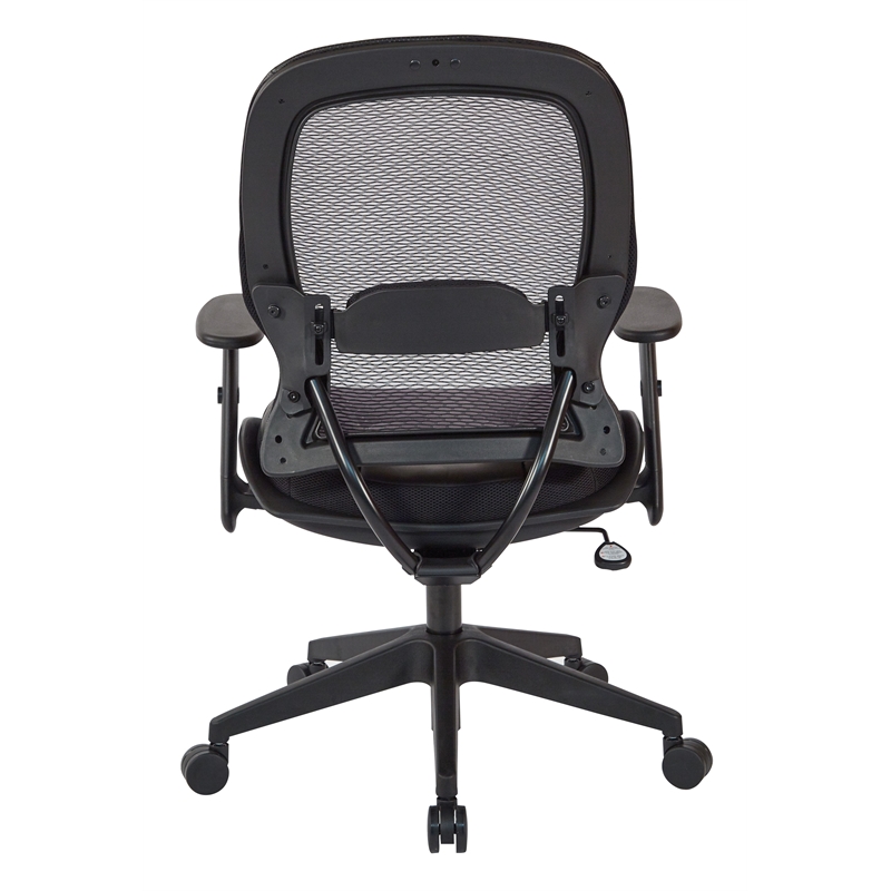 Pemberly Row Executive High Back Chair in Black Bonded Leather Seat