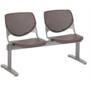 Pemberly Row 2 Seats Reception Bench - Brownstone Seats & Back