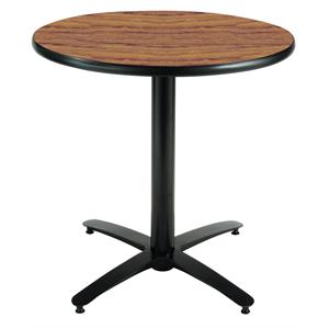 Pemberly Row 36in Medium Oak Breakroom Table with Arched X Base