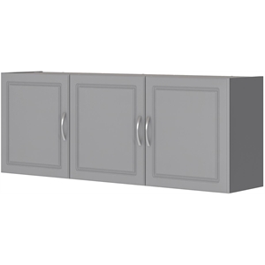 Pemberly Row Contemporary Transitional 54&quot Wall Cabinet in Gray