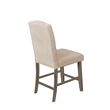 Pemberly Row Rustic Counterheight Dining Chairs w/ Beige Linen Fabric (Set of 2)