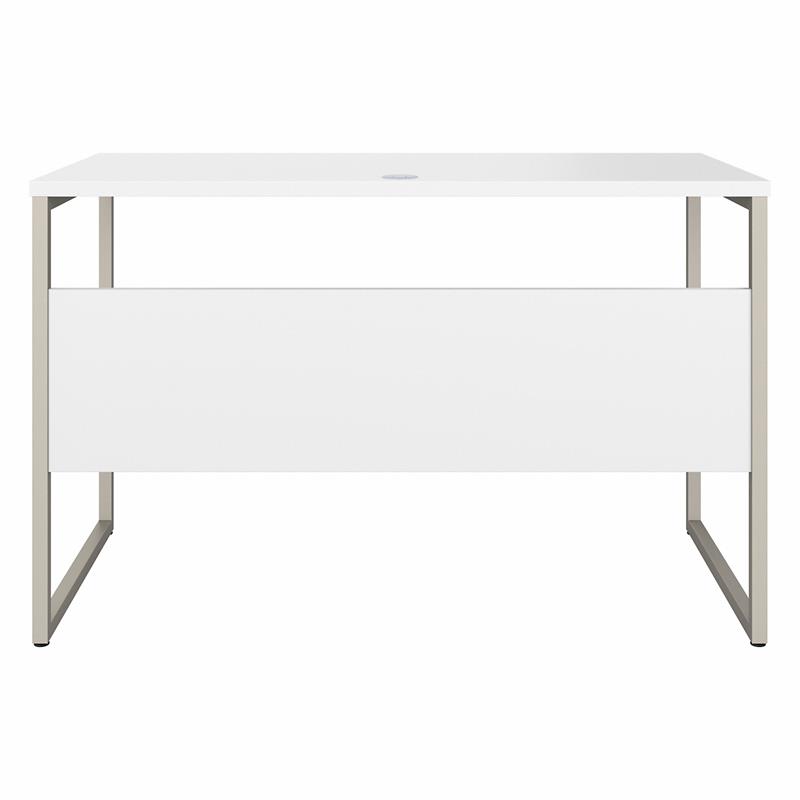 Pemberly Row 48W x 24D Computer Table Desk in White - Engineered Wood